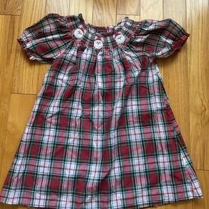 Plaid Kids Dress - Red and Green